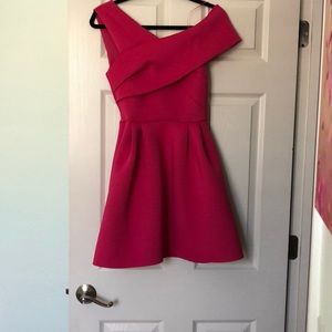 Hot pink mini dress